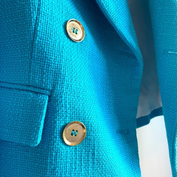 Zara Double Breasted Teal Blazer XS - Picture 2 of 4
